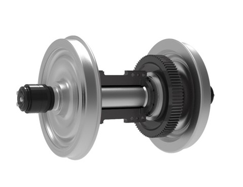 Bộ bánh xe đường sắt với sức mạnh U20 Bộ bánh xe xe máy đường sắt Loco Wheel Axle Assembly