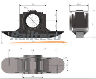 Đường sắt Bogie Axle Box Train Spring Axle Housing BA182 Đường sắt phụ tùng
