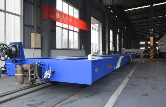 Mục đích chung Xe đường sắt phẳng 1000mm Gauge 20GP / 40GP container Xe chở hàng phẳng Xe chở hàng phẳng